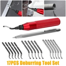 Deburring Tool + 15 High Speed Steel Rotary Burr Removal Blades + Cutter Pen Kit