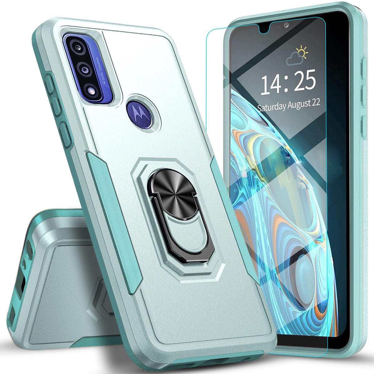 TREBAM Custodia per Motorola Moto G Play 2023 (6.5 ) + 2 X