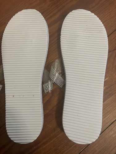 Sandalen, Flip Flops , Gr. 42, Flach, Silber mit Strass, NEU - Bild 3 von 3