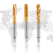 3/8-16UNC right-hand Machine TiN Ti plated tap HSS Threading Tools 3/8in-16 UNC