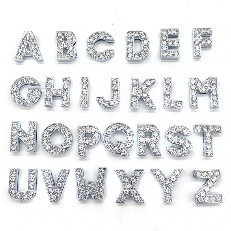 Shoe Charms A - Z Alphabet Style Shoes Crystal Shoes Letter