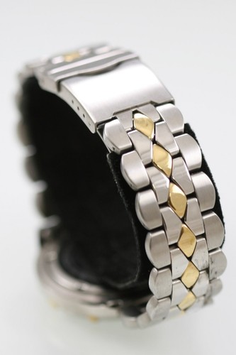 Relic Wet Men Watch Stainless Silver Gold St 50m Battery Date Champagne Quartz - Picture 3 of 6