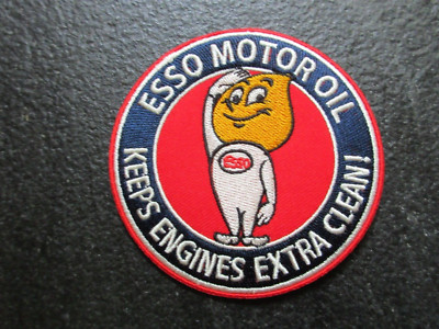 Patch Esso Motoroil Keeps Engines Rockabilly Nose Art Vintage Jacket Lederjacke