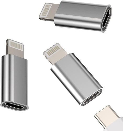 USB C Female to Lightning Male Adapter 3 Pack, Apple MFi Certified, Compatibl...