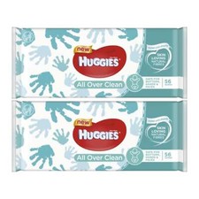 Huggies All Over Clean Baby Wipes, 56 Wipes Pack of 2 