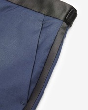 Slim Navy Wool-Blend Performance Stretch Tuxedo pant Size 30 x 34