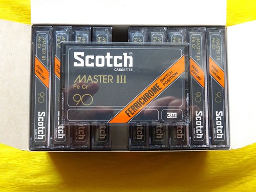 10x SCOTCH Master III 90 FeCr Ferrichrome Cassette Tapes 1977-78 + OVP + SEALED