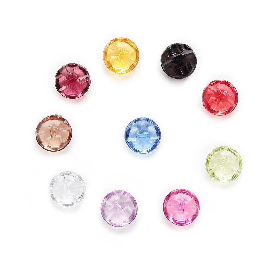 Round Acrylic Button 50pcs 12mm Shank Sewing Buttons Mushroom Domed Craft Decor - Image 2 of 4