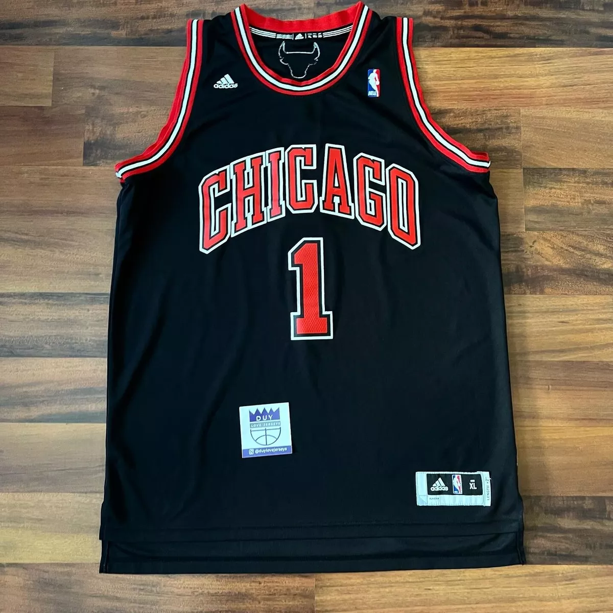 New Swingman Black stripe Derrick Rose Chicago Bulls jersey 1#