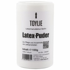 Toylie Latex Puder 100g Anziehhilfe & Pflege für Latex Kleidung, Talkum Pflege