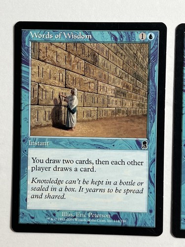 2x Words of Wisdom 114/350 Regular Common Odyssey MTG Magic The Gathering NM - Picture 2 of 6