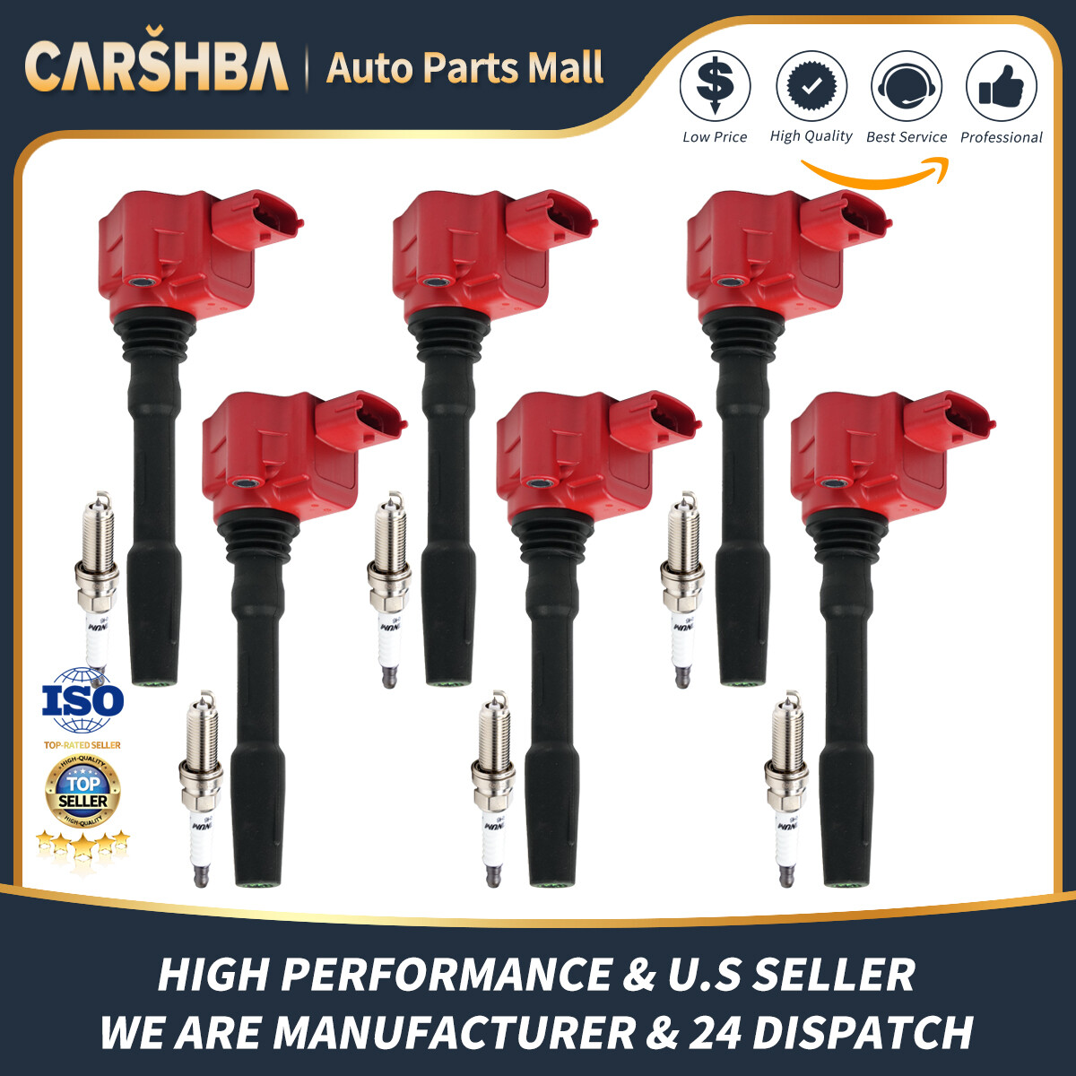 OEM 6*ignition Coil+plugs For Maserati Ghibli Levante Quattroporte 288233  04-21