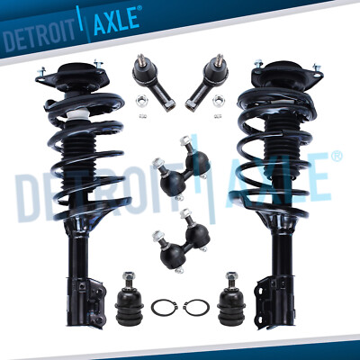 Front Struts Lower Ball Joints Sway Bars Tie Rods for 2001-2006 Hyundai Elantra