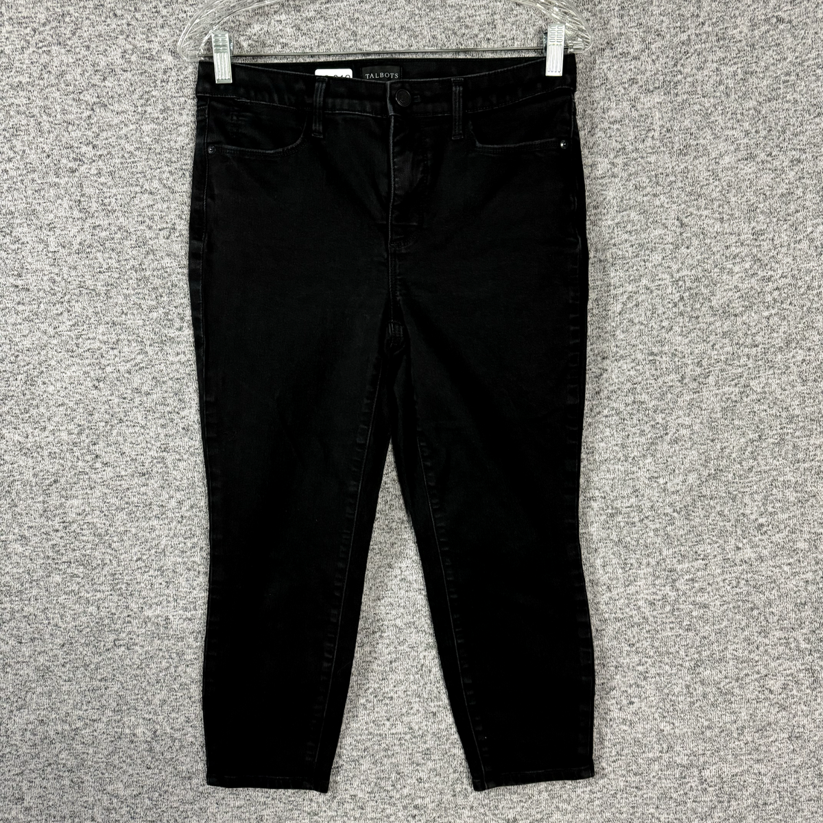 Talbots Women’s Size 6P Petite Dark Wash Black Denim Jegging Crop