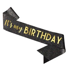 Birthday Sash - "It's my BIRTHDAY" Sash - Birthday Decorations for Women Birt...