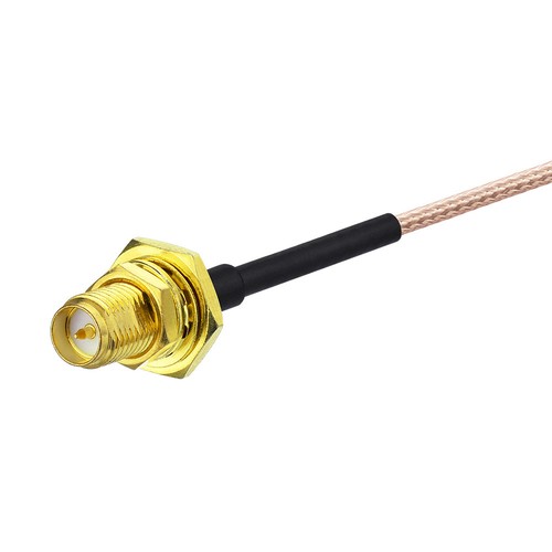20" UFL /u.fl to RP-SMA female bulkhead O-ring pigtail cable RG178 50cm for WiFi - Picture 3 of 4