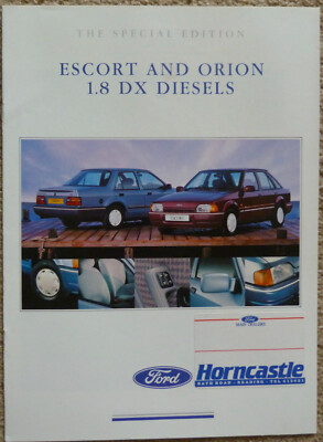 Ford Orion & Escort 1.8 DX Special Edition 1989 UK market colour sales brochure