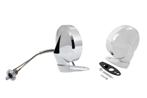 Remote LH & RH Side Chrome Exterior Door Mirror Set For 1966-1974 Dodge Charger