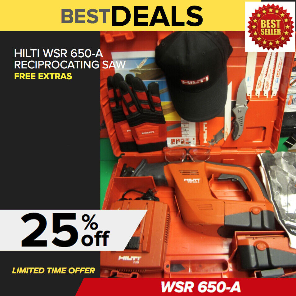 HILTI WSR 650-A CORDLESS RECIPROCATING PREOWNED FREE Quantity limited Recommendation EXTRA SAW