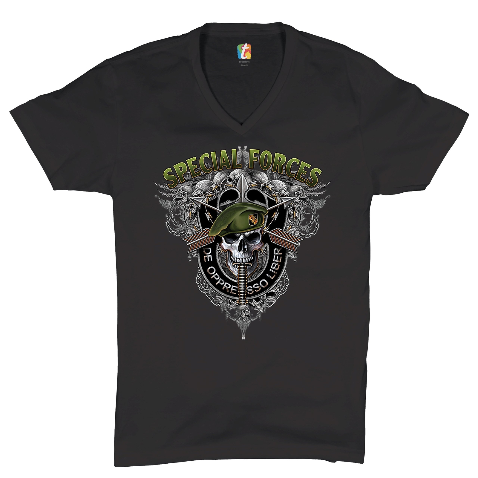 ALTRA T shirt collo a V militare statunitense berretti verdi militari statunitensi