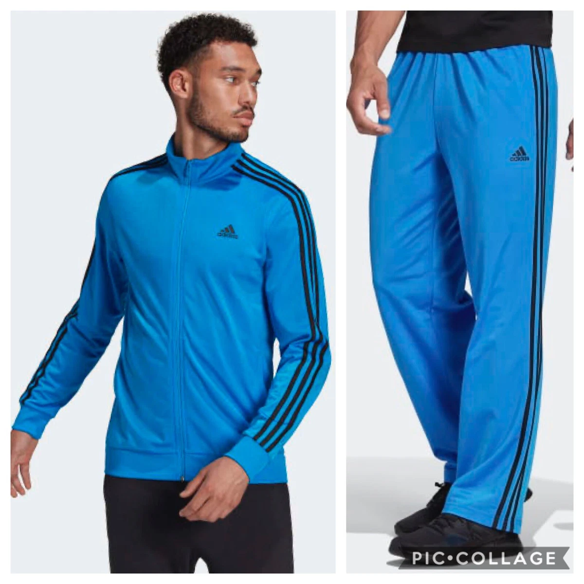 adidas Men's Warm-Up 3-Stripes Tricot Track Suit (Jacket & Pant)