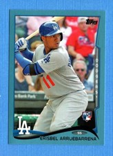 2014 Topps Update Wal-Mart Blue Border #US196 Erisbel Arruebarrena Dodgers