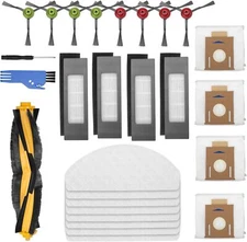 PIGUOAT Accessory Kit Replacement for Ecovacs DEEBOT Brush+Filter+Bag+Mop 