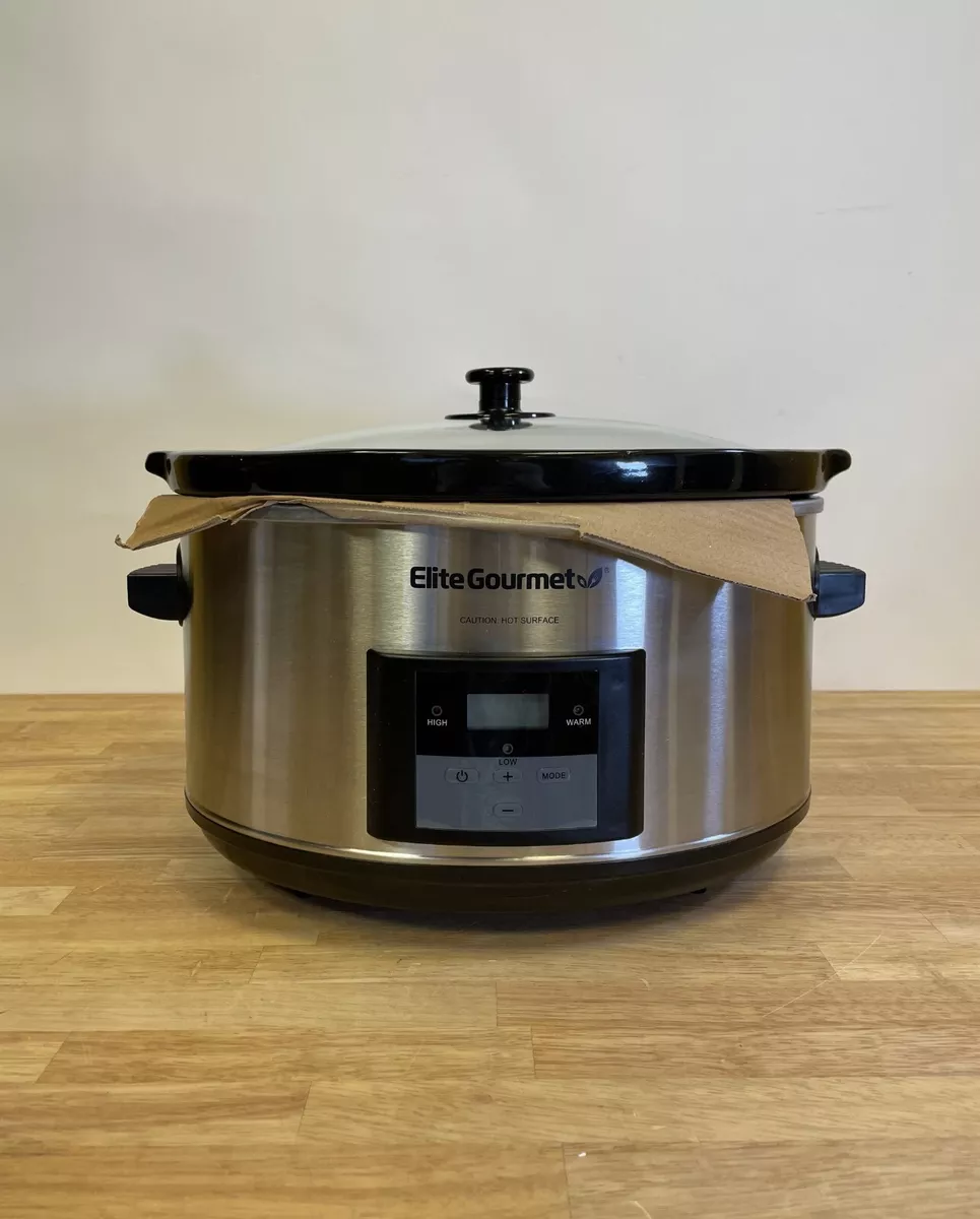 Elite 6-Quart Slow Cooker, Premiere Stainless Steel