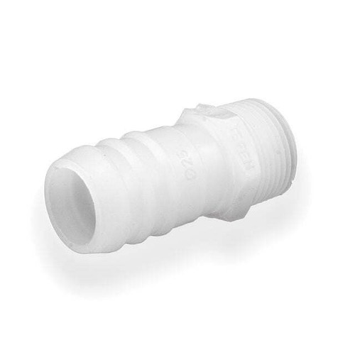 Tefen PVDF Hose Tube Fitting Connector White BSPT | Male | Straight | Packs 5/10 - Picture 3 of 6