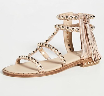 ash gold sandals