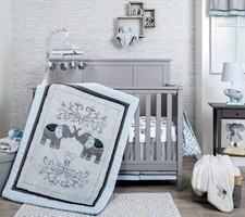 Nurture Imagination Celebration 5-Pc Crib Bedding Set Includes Lamp New