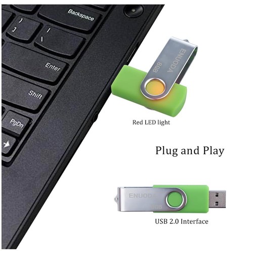 5 Stück USB Stick 8GB USB Speicherstick Rotate Metall Mehrfarbig High Speed U... - Bild 5 von 6