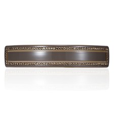 Rectangle Warm Gray Rhinestone Crystal Hair Clip Barrette Ponytail Holder B7702g