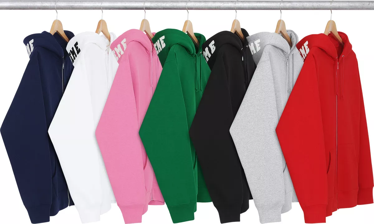 Supreme Felt Hood Logo Zip-up Sweatshirt medium