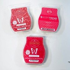 3 New Packs Scentsy Wax Melts Christmas cottage pink pepper cinnamon pinecones