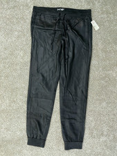 VTG Lord  Taylor 424 Fifth Pants Womens Small 10-12 31x29.5 Black Leather - NEW