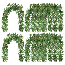 135 Ft Green Artificial Willow Leaf Foliage Garland Indoor Outdoor Wedding Party