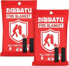 DIBBATU Fire Blanket for Home and Kitchen, Fire Blankets Emergency for Home, Eme