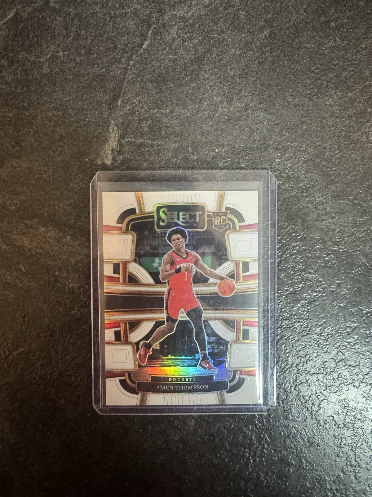 2023-24 Panini Select - Concourse Amen Thompson #96 White Prizm /149 (RC)