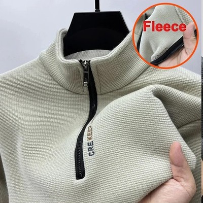   Herren Luxus Warm Rollkragen Pullover Strick Grobstrick Pullover Gratis UK