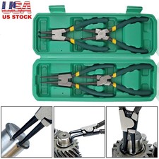 4Pcs 7" Internal/External Snap Ring Pliers Set Heavy Duty Circlip Pliers Kit US