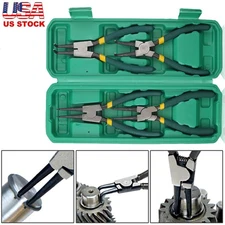 4Pcs 7" Internal/External Snap Ring Pliers Set Heavy Duty Circlip Pliers Kit