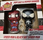 MARVEL POP! FUNKO HOME SPIDER-MAN & BLACK SUIT SPIDER-MAN SALT & PEPPER SHAKERS