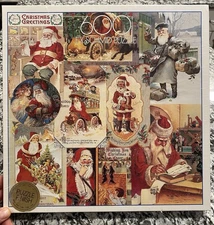 🔴🟢Christmas Greetings, RARE, NEW, 600 piece, F. X. Schmid, Santa, Holiday🔴🟢