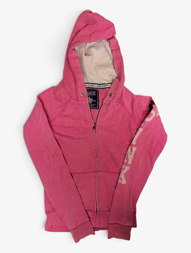 Victoria’s Secret Y2K PINK Full Zip Hooded Hoodie Pink XS Fleece Logo