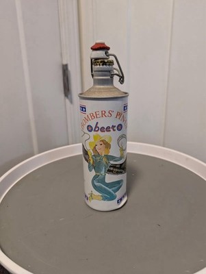 BOMBERS PIN-UP BEER 1 PINT ALUMINUM BEER CAN WITH FLIP-TOP LID. GERMANY. Empty