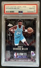 2025-26 Topps Chrome Cactus Jack x NBA All-Star Brandon Miller #40 PSA 10