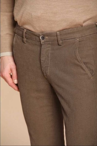 Men Mason's Trousers Olive Green Cotton 34