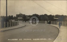 Harrisburg, Pennsylvania PA Mulberry St Bridge Original Vintage Real Photo RPPC