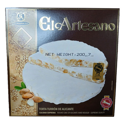 El Artesano Torta Alicante Spanish Crunchy Almonds and Honey Dessert 7 Oz
